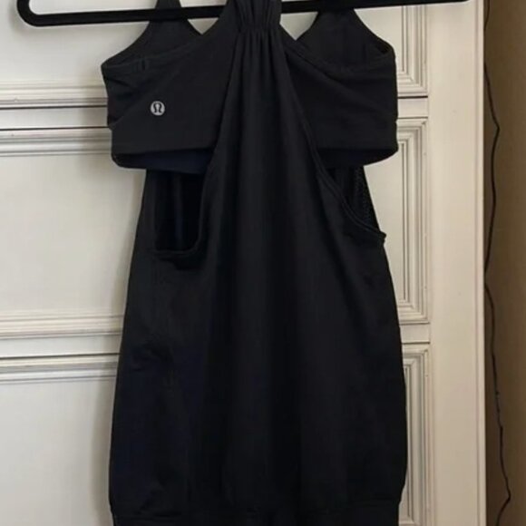 Lululemon 2 in 1 Bra Top Sz 4 Black - Picture 2 of 2